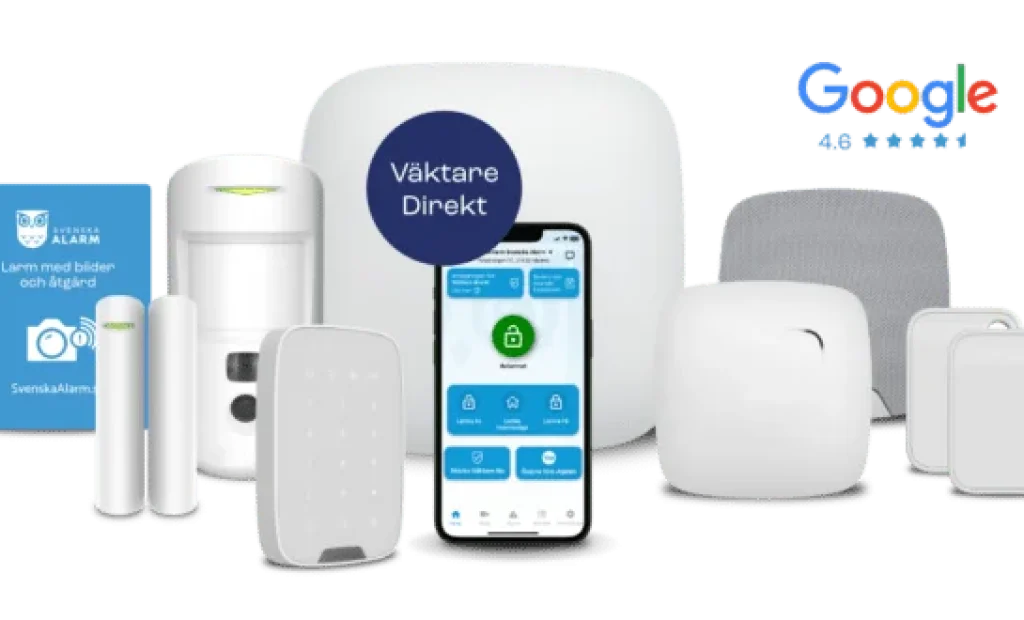 Konvertera larm till de nya larmsystem från Svenska Alarm. Bilden visar de nya larmkomponenter.